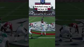 Bad Snap in NCAA 25 ncaa25 ncaa14 collegefootball [upl. by Royce5]