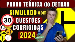 PROVA TEÓRICA DO DETRAN 2024  EXAME DE LEGISLAÇÃO DE TRÂNSITO 2024  SIMULADO DETRAN QUESTÕES 2024 [upl. by Fabyola]