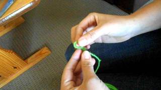 Finger Knit Flower Video 1 [upl. by Carlile]