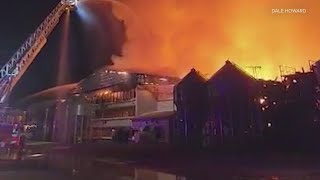 Massive fire at chicken farm in Marion County Illinois [upl. by Dagmar]