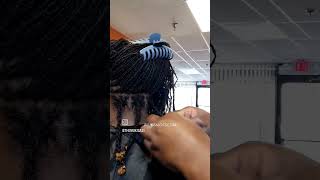 Interlocking with 6 strand twists  Micro locs  Mukisa locs [upl. by Shirlene151]