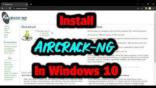 Install and Setup Aircrackng in Windows 10  WiFi Hacking Tool  Mr Cyber Boy [upl. by Niarbo399]