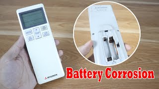 How to Fix Mitsubishi AC Remote Not Work Batteries Corrosion [upl. by Doralynn]