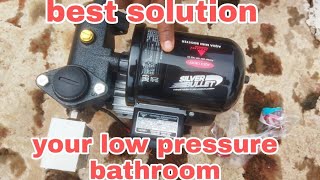 BEST SOLUTION  YOUR LOW PRESSURE  BATHROOM  mini booster pump  booster pump [upl. by Adlig]