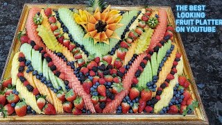 Healthy Fruit Platter 2  CATERING STYLE  Fruit Tray to Impress PARTY FAVORITE [upl. by Margarethe]