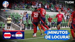 ¡MINUTOS DE LOCURA Costa Rica METE DOS GOLES en minutos  Costa Rica 20 Paraguay  Copa América 24 [upl. by Berti]