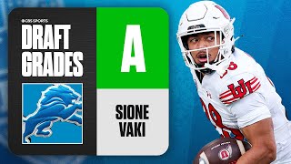 2024 NFL Draft Grades Lions select Sione Vaki No 132 Overall  CBS Sports [upl. by Gipson]