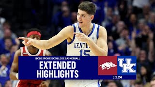 Arkansas at No 16 Kentucky College Basketball Highlights  CBS Sports [upl. by Sheeree710]