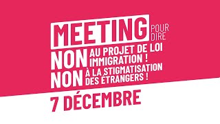 🔴 EN DIRECT  Meeting pour dire non au PJLimmigration et à la stigmatisation des étrangers [upl. by Aihsik]