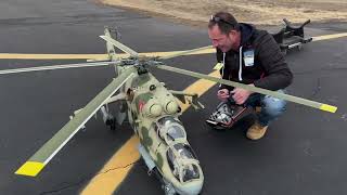 Scale Heli Pilot HeliClassics Mi24 Hind Test Flight [upl. by Harad]