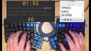 Plover Steno on an Ergodox EZ 50 WPM [upl. by Nylirad578]