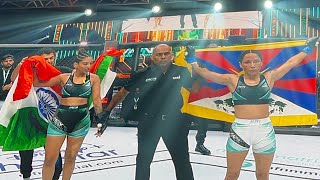 TIBETAN MMA FIGHTER TENZIN PEMA VS ISHIKA THITE FIGHT  SOMANY SUPPORTERS OF TENZIN PEMA [upl. by Darmit]