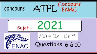 Exponentielle  Concours Enac ATPL 2021 ex6 Ã 10 [upl. by Nolos]