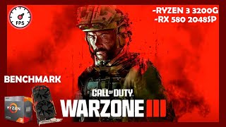 WARZONE 3  RYZEN 3 3200G WITH RX 580 2048SP [upl. by Hannasus]