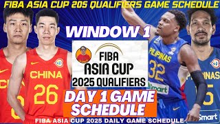 FIBA ASIA CUP 2025 QUALIFIERS WINDOW 1 DAY 1 GAME SCHEDULE FEBRUARY 222024Go GongTv [upl. by Maisel]