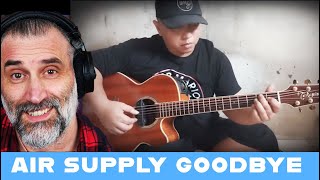 Alip ba ta Air Supply  Goodbye fingerstyle cover reaction [upl. by Elbys]