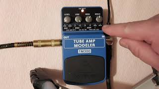 Behringer TM300 tube amp modeller  Preamp pedal review and demo [upl. by Hailey835]