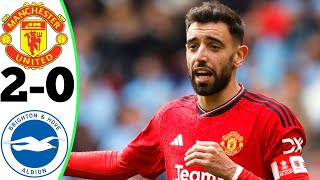 Manchester United vs Brighton 20  All Goals and Highlights 19052024 🔥 BRUNO [upl. by Lindo]