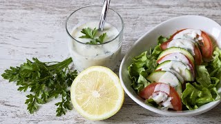 Salsa de Yogur para Aliñar Ensaladas 🥗 ✌️ 2 recetas hechas con yogurt casero [upl. by Danyette315]