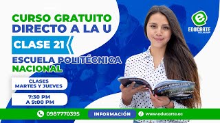 🔴Curso Gratuito📕Admisión 2024🏫Ingreso a la Universidad📚Clase 21 🧠Escuela Politécnica Nacional EPN [upl. by Stander]