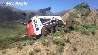 McLaren ОverТheТire tracks on Bobcat 743 Skid Steer Loader [upl. by Siva]