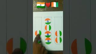 Indian Flag ❤️ Cote Divoire Flag  Independence Day Drawing  Republic Day Drawing shortsart [upl. by Nnairrehs]