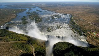 The Zambezi is an African river with the most beautiful waterfall [upl. by Lossa]