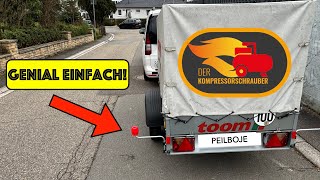 Rückwärts fahren mit kleinem Baumarkt Anhänger Die Peilboje macht es dir einfacher Rückfahrhilfe [upl. by Alysoun351]