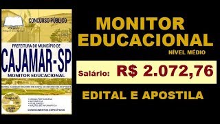 Edital Apostila Concurso Público Prefeitura de Cajamar SP 2018 Cargo Monitor Educacional [upl. by Poppas]