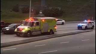 MiamiDade Fire Rescue Turnpike South Station 53  Rescue R53 with Police escort [upl. by Yoshiko]