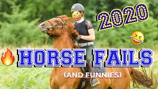 Equestrian Fails amp Funnies Compilation  2020 [upl. by Dredi]