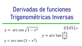 Derivadas de Funciones Trigonométricas Inversas [upl. by Hairu]