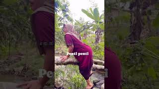 mandisungai gadisdesa shortsfeed shorts viral cute waterfall humor outfit dress comedy [upl. by Aelaza987]