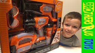 THE LITTLE WORKER  Home Depot Kids Power Tools Equipment Playset [upl. by Elleda]