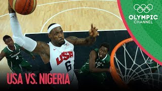 USA v Nigeria  USA Break Olympic Points Record  Mens Basketball Group A  London 2012 Olympics [upl. by Aicetal]