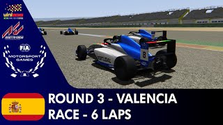 FIA Motorsport Games F4 Championship simulation  R3  Valencia  6 laps  Assetto Corsa [upl. by Dowlen]