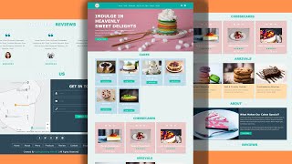 Responsive Website Design  HTML  CSS  JS  Bakery Website  part 1 [upl. by Lamaj]