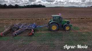 John deere 7230r amp Souchupinet 6m  Cultivating 2016 DJI PHANTOM [upl. by Eiramanig734]