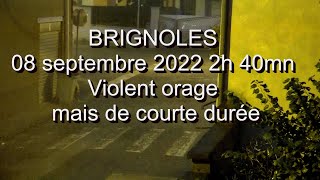 Brignoles orage le 08 09 2022 vers 2h40mn LC VIDEO [upl. by Cordelie]