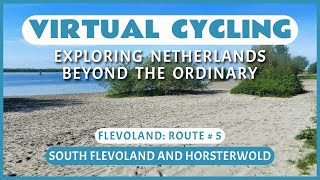 Fietsroute door Zuidelijk Flevoland en het Horsterwold  Virtueel Fietsen [upl. by Yrogiarc]