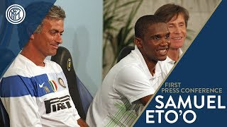 Samuel Eto’o joins Inter  The press conference from his presentation [upl. by Ahsieuqal]