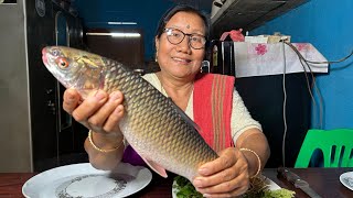 MRIGAL carp toithong LAPHU singju  Manipuri home cooking  northeast Indian food [upl. by Naesal117]