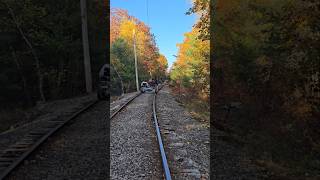 Fall rail bike ride  Seashore Trolley Museum Kennebunkport Maine nature railbike [upl. by Erialb]