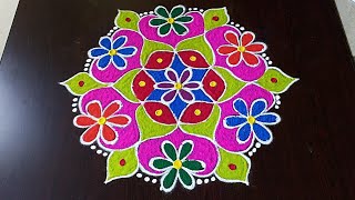 9×5dots beautiful sankranti chukkala muggulu🌷easy sankranti rangoliPongal kolams🌷Rang Kaa Rangoli [upl. by Duke]