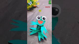 Easy kids frog paper craft🐸✨😨shorts trending viralvideo funny story art diy kids craft yt [upl. by Isolde]