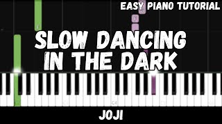 Joji  Slow Dancing In The Dark Easy Piano Tutorial [upl. by Eeuqram]