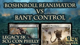 BoshNRoll Dimir Reanimator vs Bant Control Legacy 5K Round 4 [upl. by Nyleuqaj959]