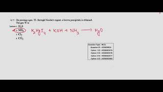 On passing a gas X Through Nesslers regent brown precipitate is obtained The gas X is jee [upl. by Tacita]