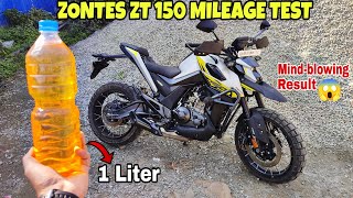 ZONTES 150 1LTR MILEAGE TEST 🇳🇵 FULL REVIEW  CRAZY RESULTS🔥 [upl. by Yrreg860]