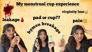 my menstrual cup experience🩸😱2 years journey🥺 [upl. by Aneeuqahs298]